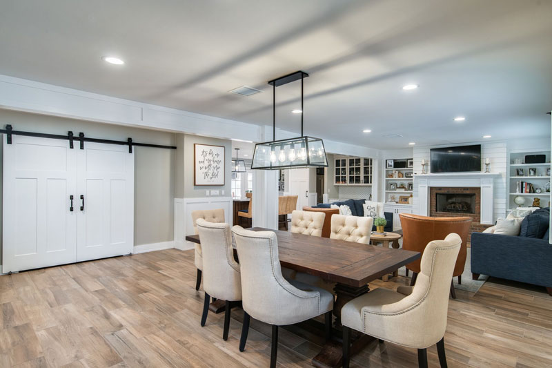 newly remodeled home dining area